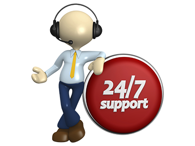 Support service 24h/24 et 7j/7