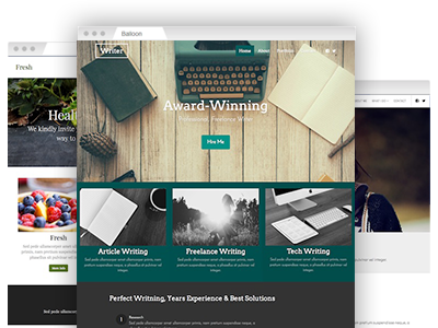 An assortment of easy–to–redesign website templates